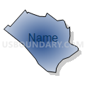 Census Tract 33, Waynesboro city, Virginia (Radial Fill with Shadow)
