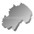 Census Tract 9301, Rockbridge County, Virginia (Gray Gradient Fill with Shadow)