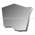 Census Tract 1033, Arlington County, Virginia (Gray Gradient Fill with Shadow)