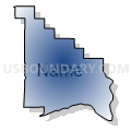 Census Tract 119, Benton County, Washington (Radial Fill with Shadow)
