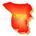 Census Tract 9605, San Juan County, Washington (Bright Blending Fill with Shadow)
