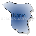 Census Tract 9605, San Juan County, Washington (Radial Fill with Shadow)