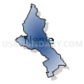 Census Tract 9505, Skamania County, Washington (Radial Fill with Shadow)