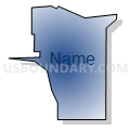 Census Tract 46.01, Spokane County, Washington (Radial Fill with Shadow)