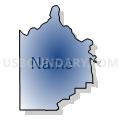 Census Tract 104.02, Spokane County, Washington (Radial Fill with Shadow)