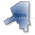 Census Tract 138, Spokane County, Washington (Radial Fill with Shadow)