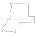 Census Tract 9607, Polk County, Wisconsin (Light Gray Border)