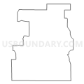 Census Tract 9609, Polk County, Wisconsin (Light Gray Border)