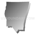 Census Tract 1, Kenosha County, Wisconsin (Gray Gradient Fill with Shadow)