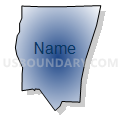 Census Tract 1, Kenosha County, Wisconsin (Radial Fill with Shadow)