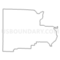 Census Tract 9602, Marinette County, Wisconsin (Light Gray Border)
