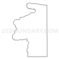 Census Tract 9601, Grant County, Wisconsin (Light Gray Border)