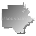 Russell County School District, Alabama (Gray Gradient Fill with Shadow)