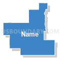 Bisbee Unified District, Arizona (Solid Fill with Shadow)