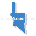 Lake Havasu Unified District, Arizona (Solid Fill with Shadow)