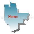 Ouray School District R-1, Colorado (Blue Gradient Fill with Shadow)