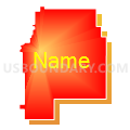 Platte Valley School District RE-7, Colorado (Bright Blending Fill with Shadow)