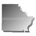 Brown County Community Unit School District 1, Illinois (Gray Gradient Fill with Shadow)