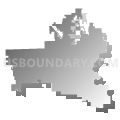 Hutsonville Community Unit School District 1, Illinois (Gray Gradient Fill with Shadow)