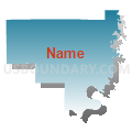 Crawford County Community School Corporation, Indiana (Blue Gradient Fill with Shadow)
