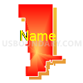 Sublette Unified School District 374, Kansas (Bright Blending Fill with Shadow)