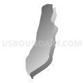 Sagadahoc Unorganized Territory, Maine (Gray Gradient Fill with Shadow)