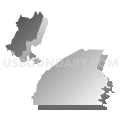 Uniontown Area School District, Pennsylvania (Gray Gradient Fill with Shadow)