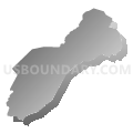 Unicoi County School District, Tennessee (Gray Gradient Fill with Shadow)