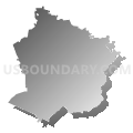 Monroe County School District, Tennessee (Gray Gradient Fill with Shadow)