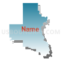Necedah Area School District, Wisconsin (Blue Gradient Fill with Shadow)