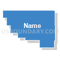 Washakie County School District 1, Wyoming (Solid Fill with Shadow)