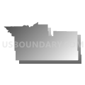 Fremont County School District 1, Wyoming (Gray Gradient Fill with Shadow)