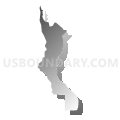 Voting District 10070, Santa Cruz County, California (Gray Gradient Fill with Shadow)