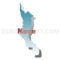Voting District 10070, Santa Cruz County, California (Blue Gradient Fill with Shadow)