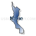 Voting District 10070, Santa Cruz County, California (Radial Fill with Shadow)