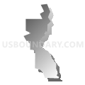 Voting District 10030, Santa Cruz County, California (Gray Gradient Fill with Shadow)