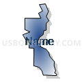Voting District 10030, Santa Cruz County, California (Radial Fill with Shadow)