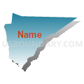 2676 - BIRDFORD Voting District, Tattnall County, Georgia (Blue Gradient Fill with Shadow)