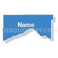 Basin - McCulley - Butte Precinct, Boyd County, Nebraska (Solid Fill with Shadow)