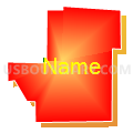 Broken Bow Northwest Precinct, Custer County, Nebraska (Bright Blending Fill with Shadow)