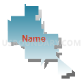 Atkinson Ward 1, Holt County, Nebraska (Blue Gradient Fill with Shadow)
