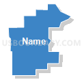 2D-1 Precinct, Lancaster County, Nebraska (Solid Fill with Shadow)
