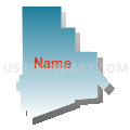 Humboldt Ward 1, Richardson County, Nebraska (Blue Gradient Fill with Shadow)