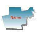 Bellevue 2-3 Precinct, Sarpy County, Nebraska (Blue Gradient Fill with Shadow)