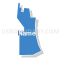 Bellevue 1-4 Precinct, Sarpy County, Nebraska (Solid Fill with Shadow)