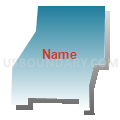 Bellevue 1-2 Precinct, Sarpy County, Nebraska (Blue Gradient Fill with Shadow)
