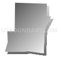 Wahoo W1 Voting District, Saunders County, Nebraska (Gray Gradient Fill with Shadow)