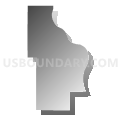 Anderson-Blackbird Precinct, Thurston County, Nebraska (Gray Gradient Fill with Shadow)