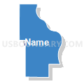 Anderson-Blackbird Precinct, Thurston County, Nebraska (Solid Fill with Shadow)