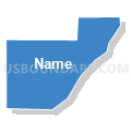 Blair - Dana S4-W4 Voting District, Washington County, Nebraska (Solid Fill with Shadow)